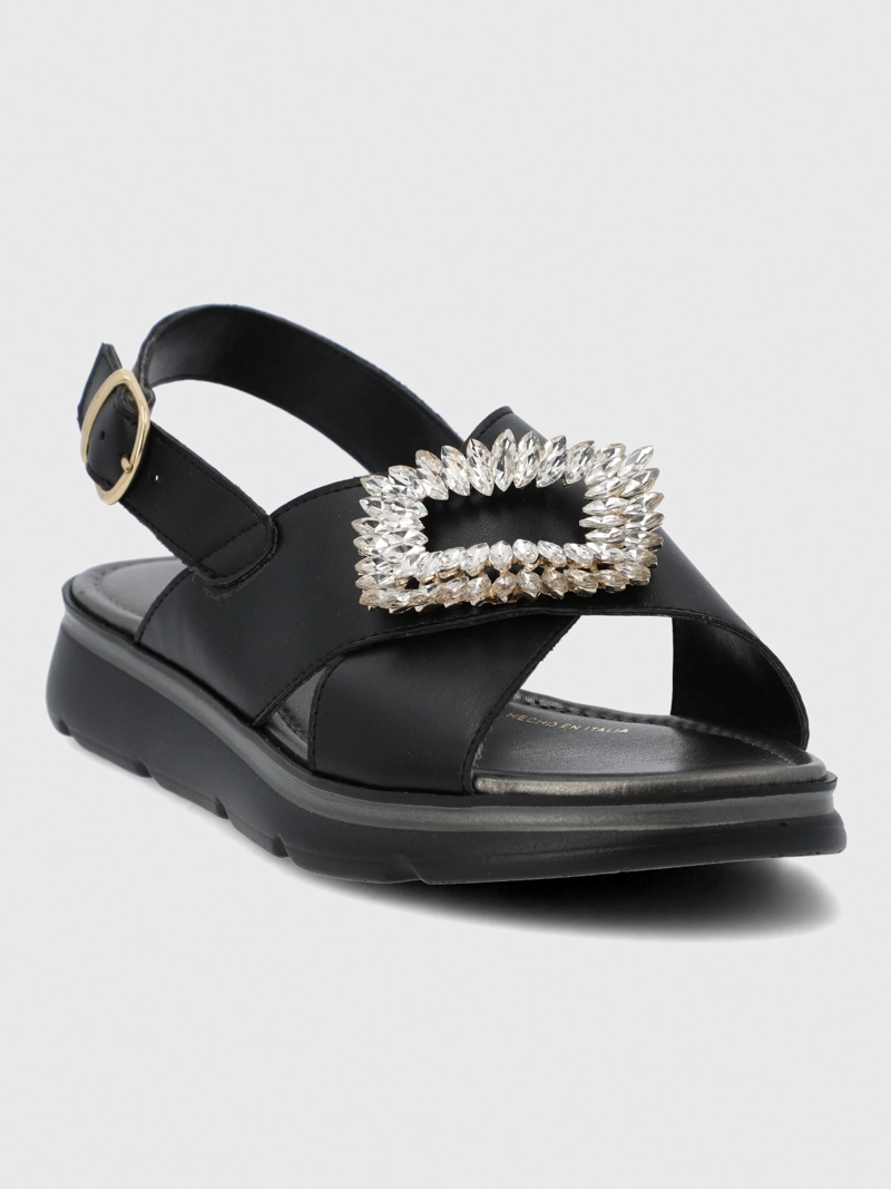 SANDALIA CERUTTI MUJER GULLO NEGRA HUSH PUPPIES - 2