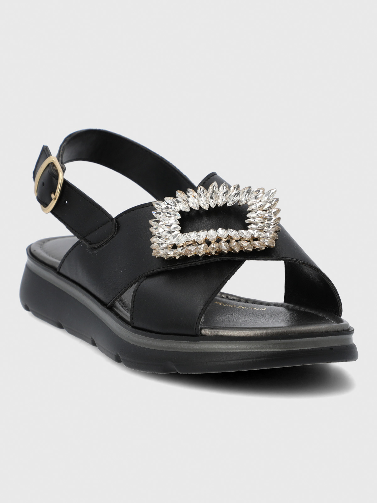SANDALIA CERUTTI MUJER GULLO NEGRA HUSH PUPPIES - 2