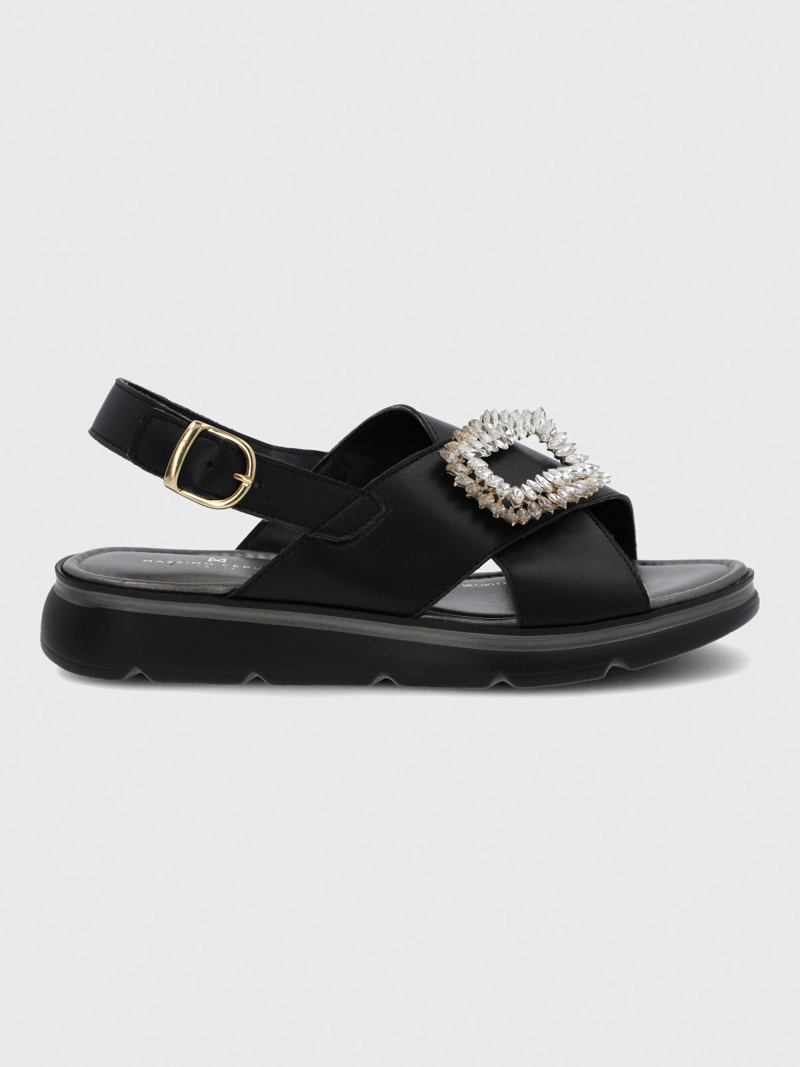 SANDALIA CERUTTI MUJER GULLO NEGRA HUSH PUPPIES - 4