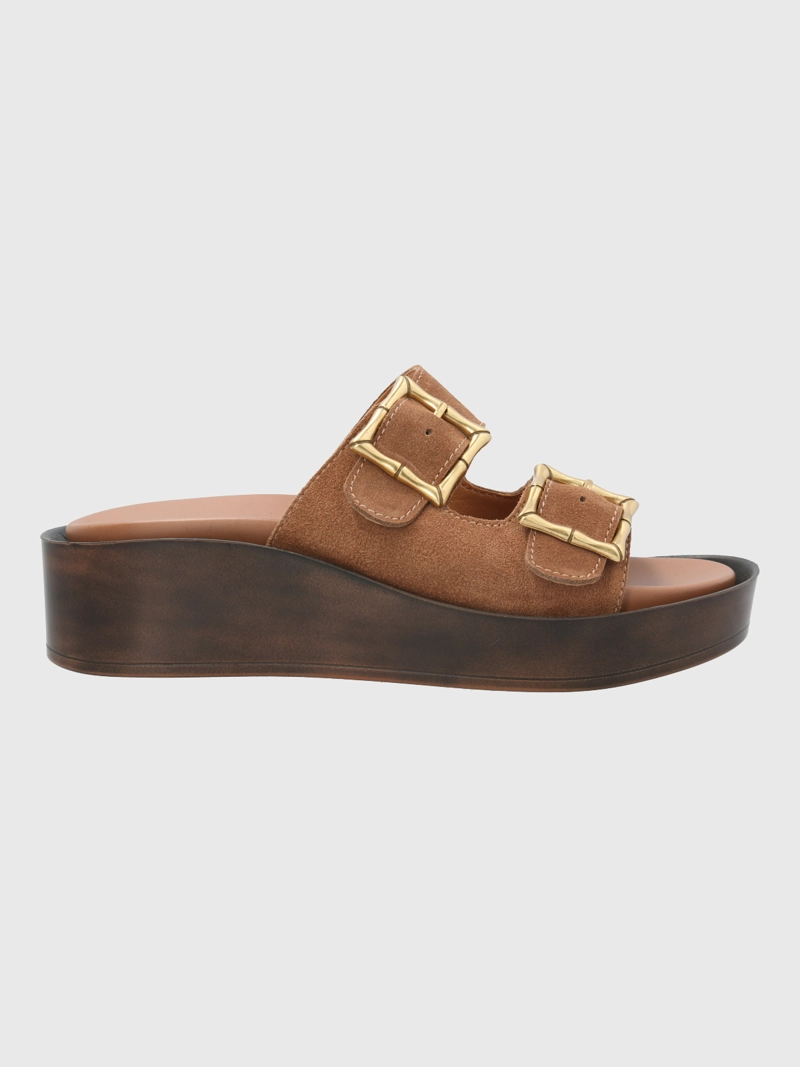 SANDALIA CUERO MUJER TABITHA CAFE  HUSH PUPPIES - 2