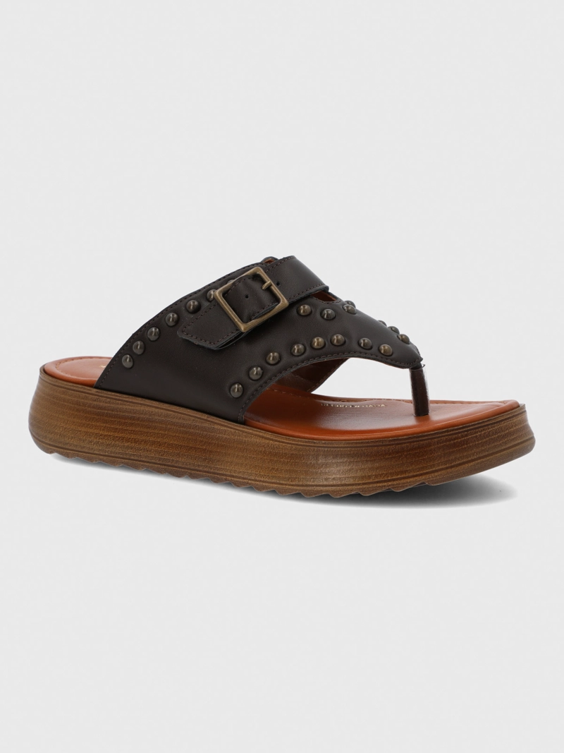 SANDALIA CERUTTI MUJER LIBERAZA CAFE  HUSH PUPPIES - 1