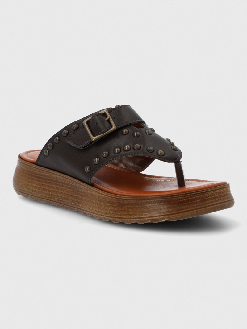 SANDALIA CERUTTI MUJER LIBERAZA CAFE  HUSH PUPPIES - 2