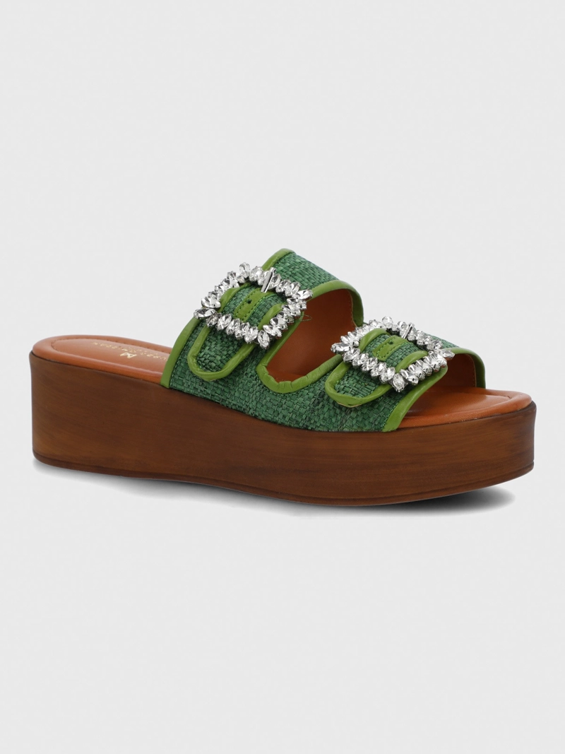 HUSH-PUPPIES SANDALIA CERUTTI MUJER MULINI VERDE HUSH PUPPIES