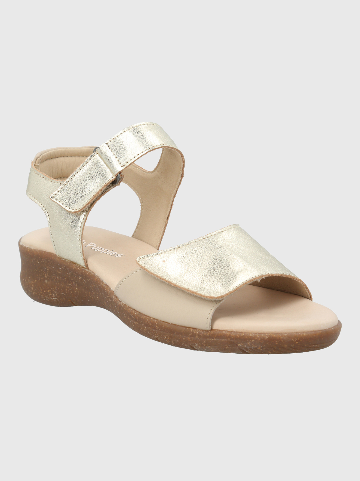 SANDALIA CUERO MUJER MOON LIGH METALIZADA HUSH PUPPIES - 1