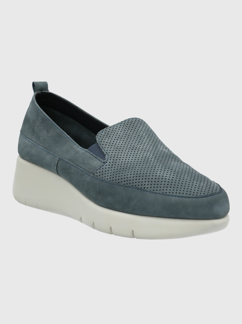 ZAPATO MUJER CUERO FLY JUMP AZUL HUSH PUPPIES - 1