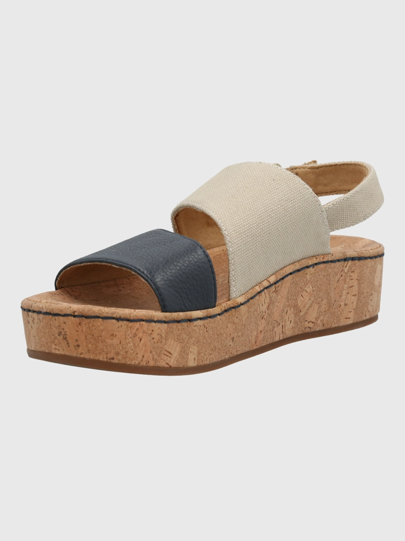 SANDALIA CUERO MUJER LUCILLE AZUL HUSH PUPPIES - 5