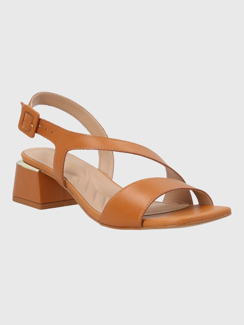 SANDALIA VESTIR MUJER CUERO AGNA CAFE  HUSH PUPPIES - 1