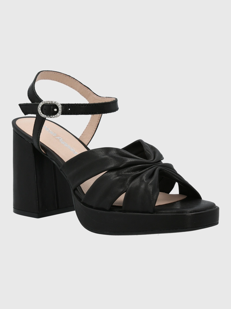 SANDALIA MUJER CUERO BERFOLTE NEGRA HUSH PUPPIES - 1