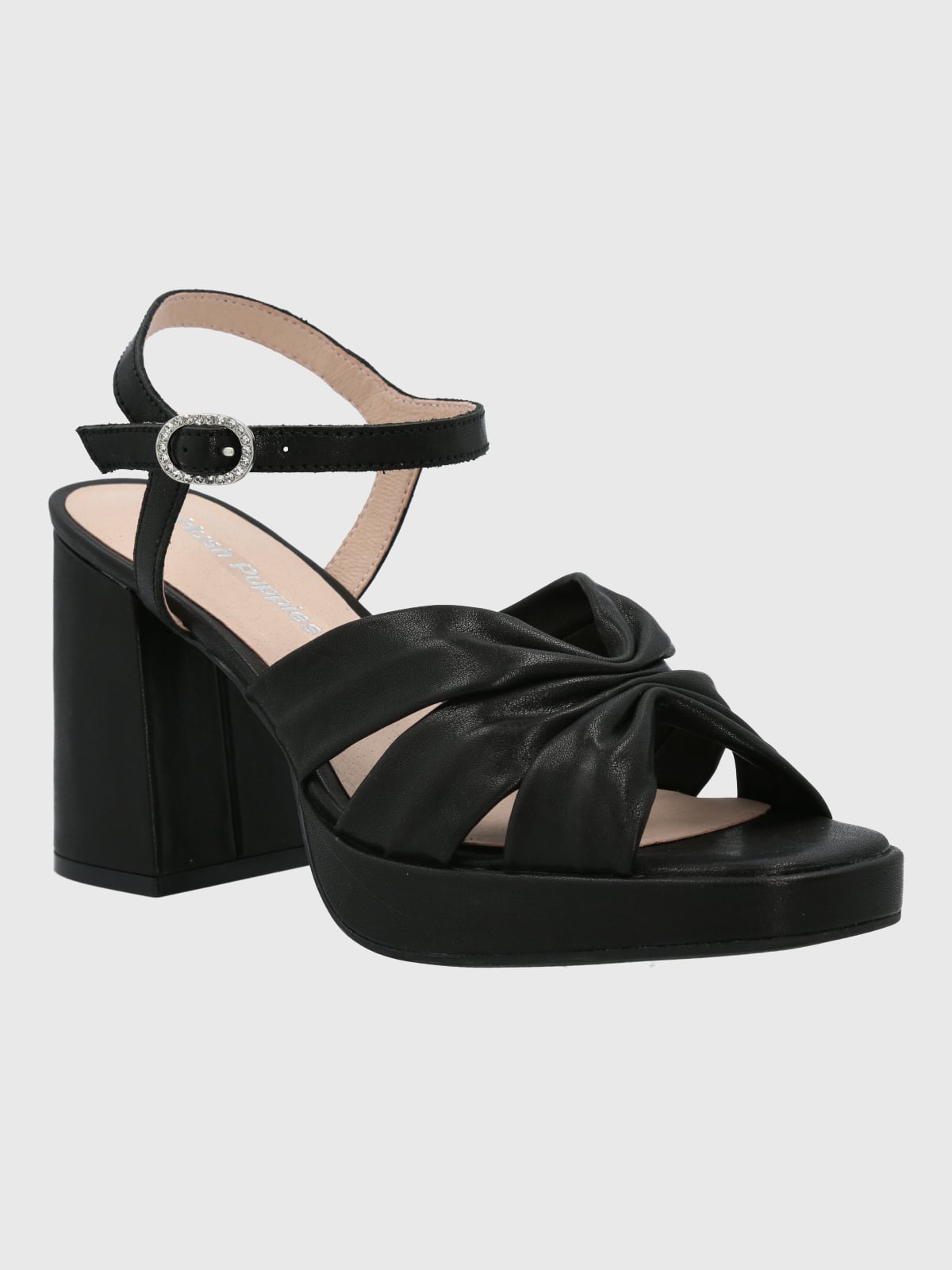 SANDALIA MUJER CUERO BERFOLTE NEGRA HUSH PUPPIES - 1