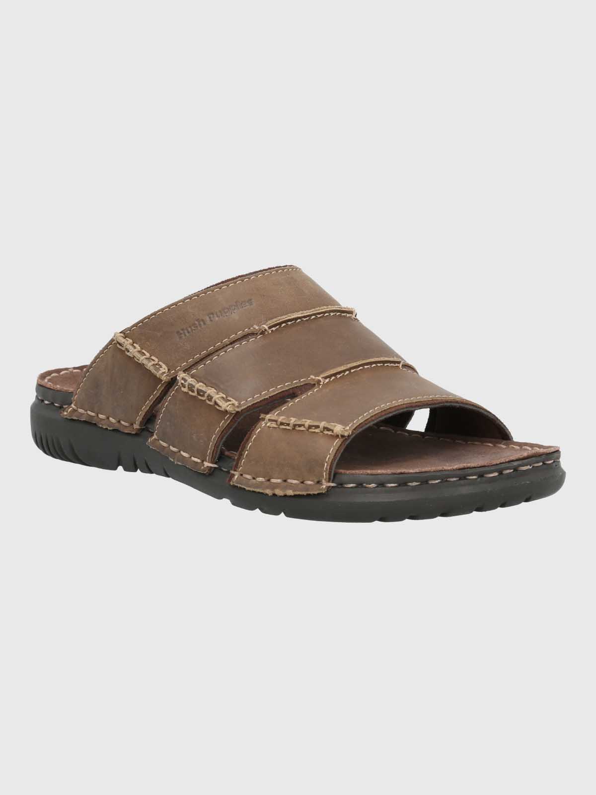 SANDALIA CUERO HOMBRE SAMUI CAFE  HUSH PUPPIES - 1