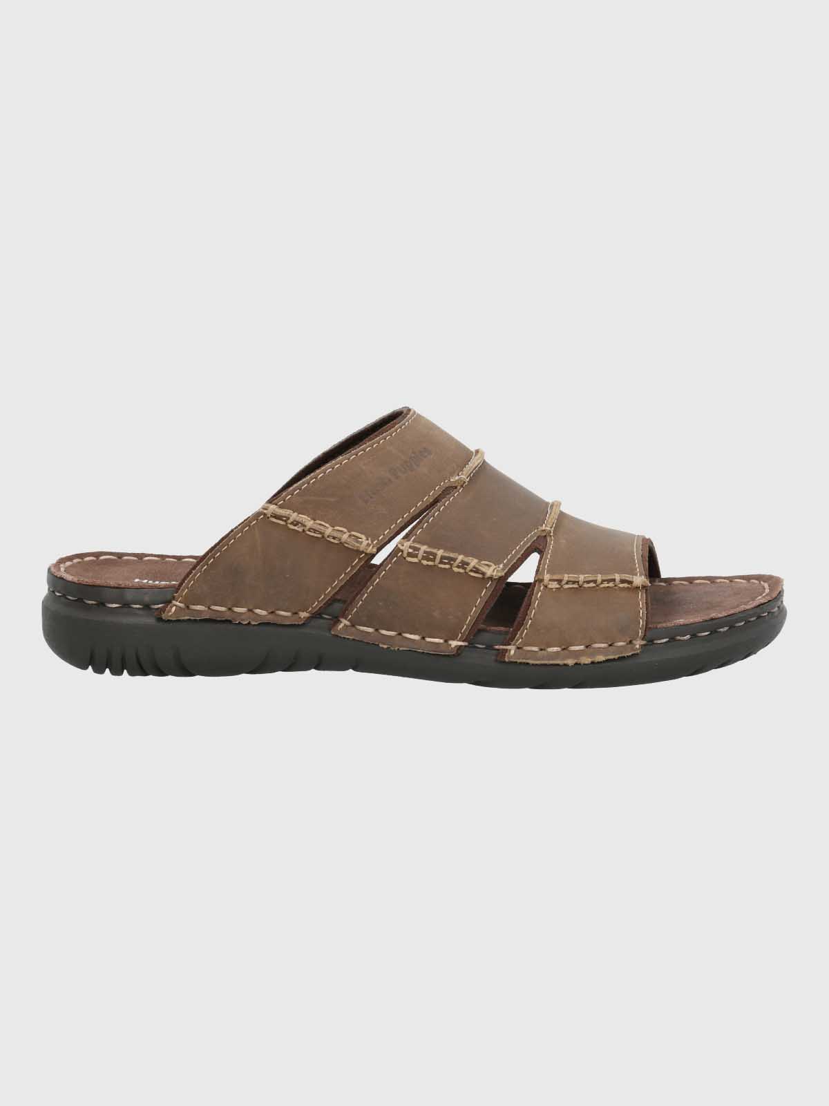 SANDALIA CUERO HOMBRE SAMUI CAFE  HUSH PUPPIES - 2