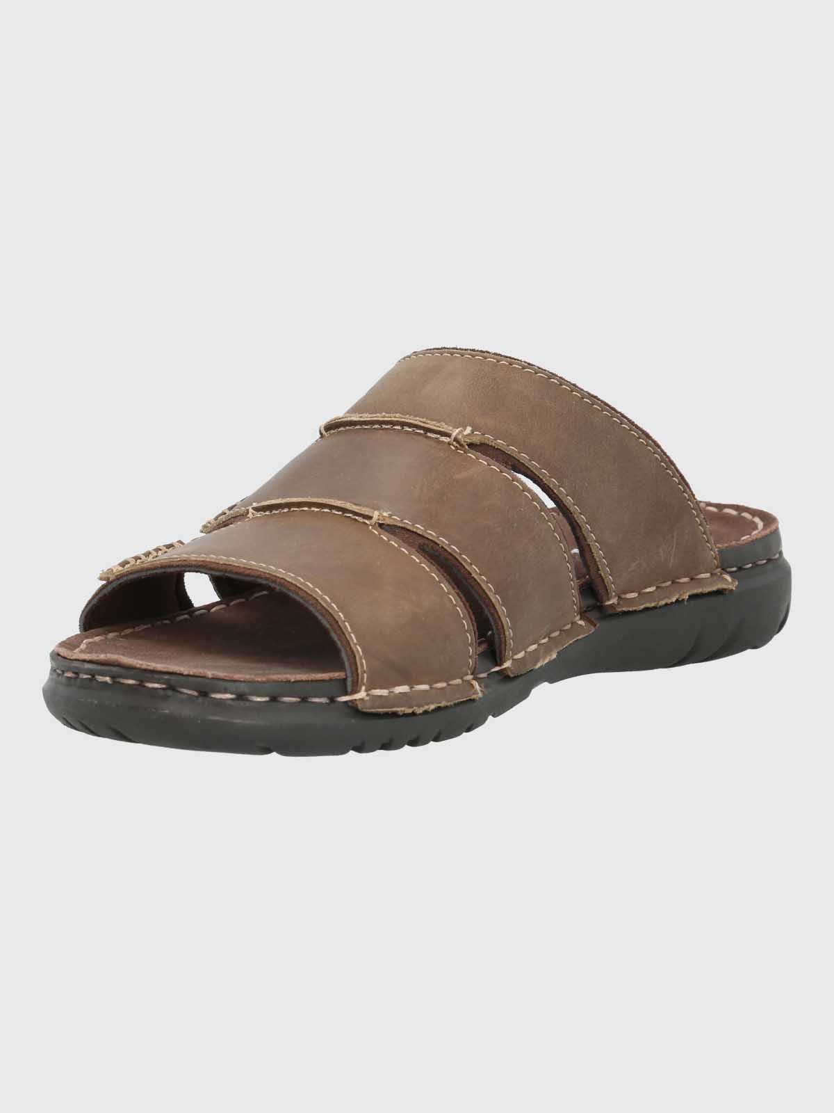 SANDALIA CUERO HOMBRE SAMUI CAFE  HUSH PUPPIES - 5