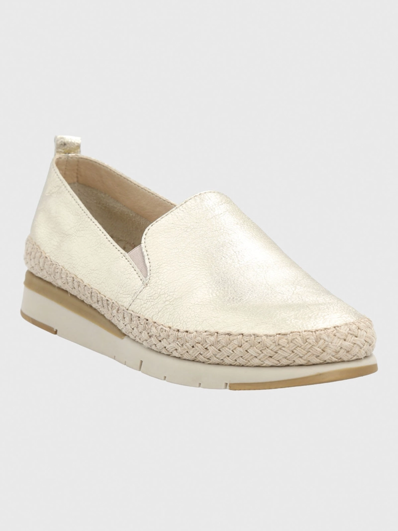ALPARGATA CUERO MUJER ROPE METALIZADA HUSH PUPPIES - 1