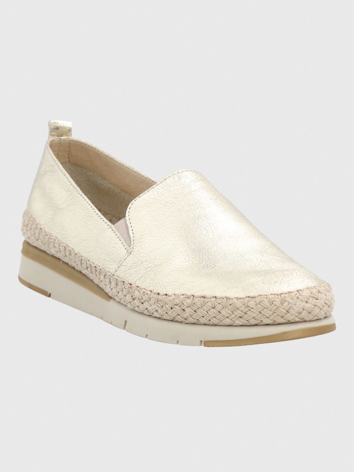 ALPARGATA CUERO MUJER ROPE METALIZADA HUSH PUPPIES - 1