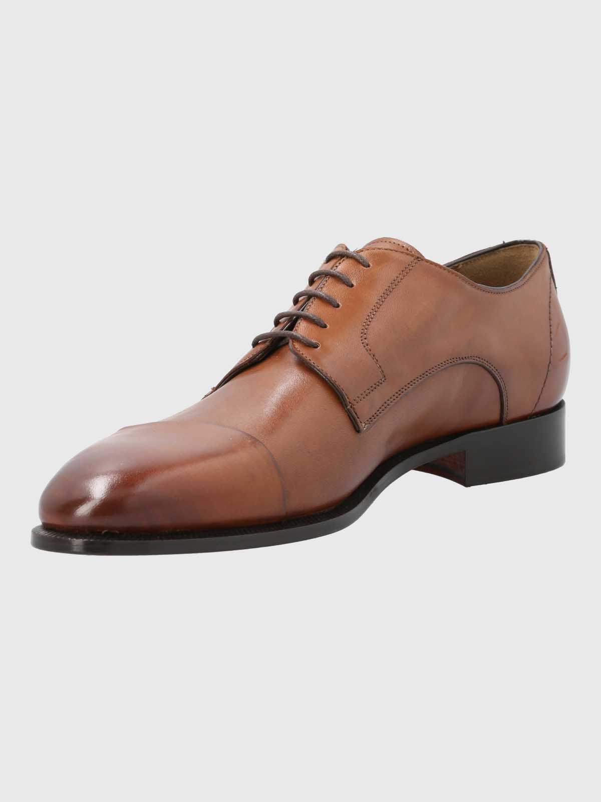 ZAPATO ITALIANO HOMBRE CUERO MORATI CAFE  HUSH PUPPIES - 5