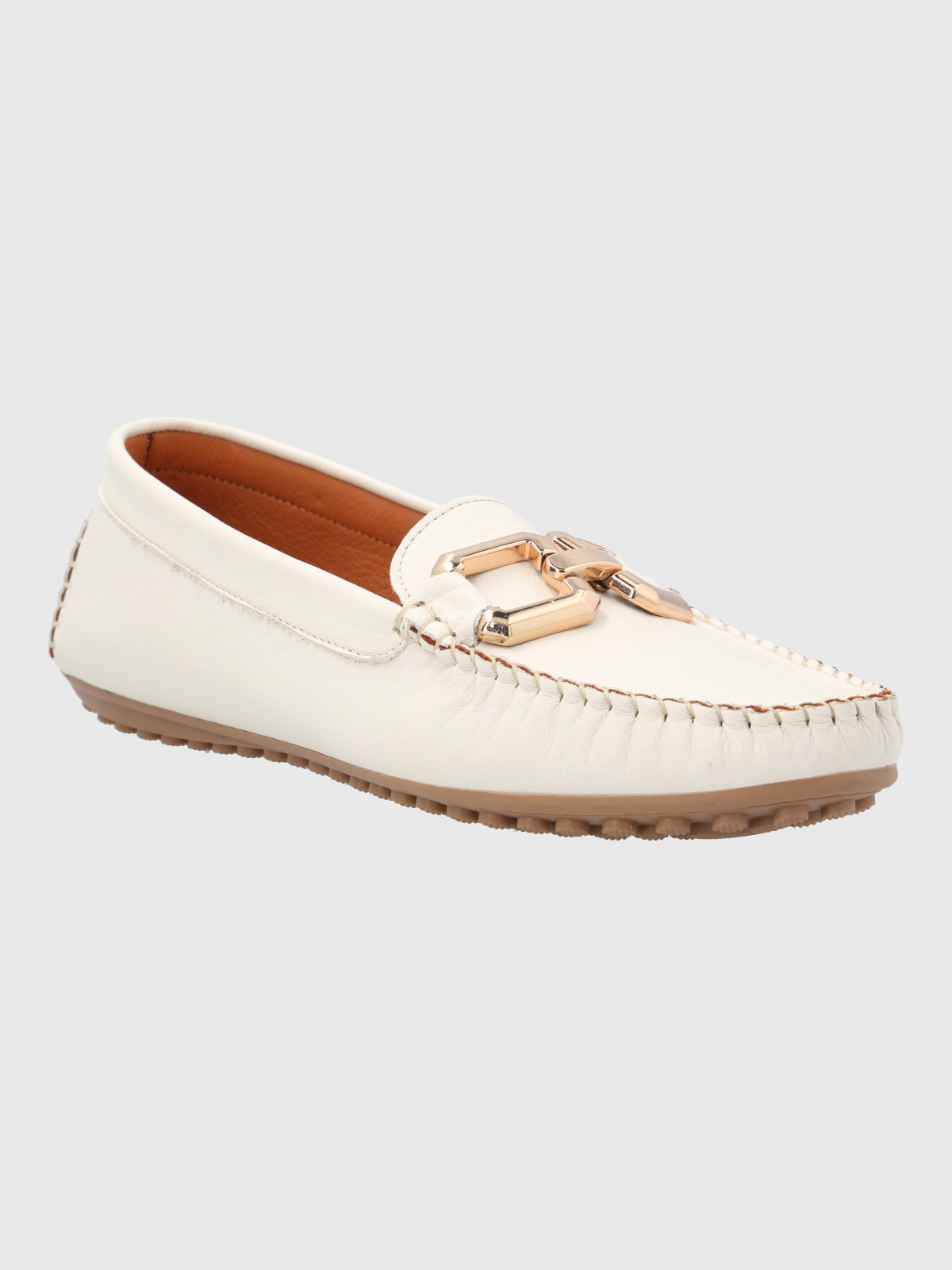 MOCASIN CUERO MUJER RODEO BLANCO HUSH PUPPIES - 1