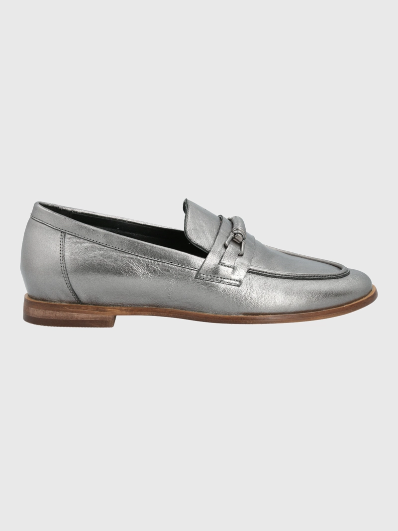 MOCASIN CUERO MUJER MADSEN METALIZADO HUSH PUPPIES - 2
