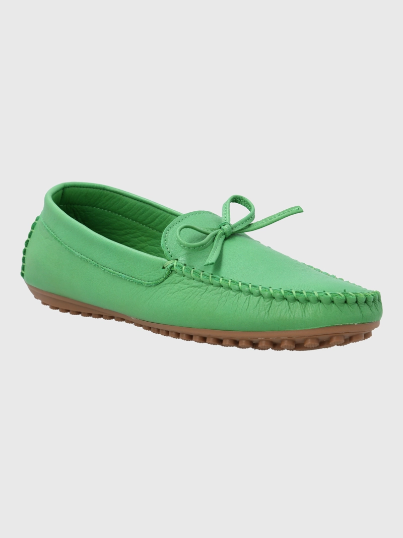 MOCASIN CUERO MUJER TADO VERDE HUSH PUPPIES - 1