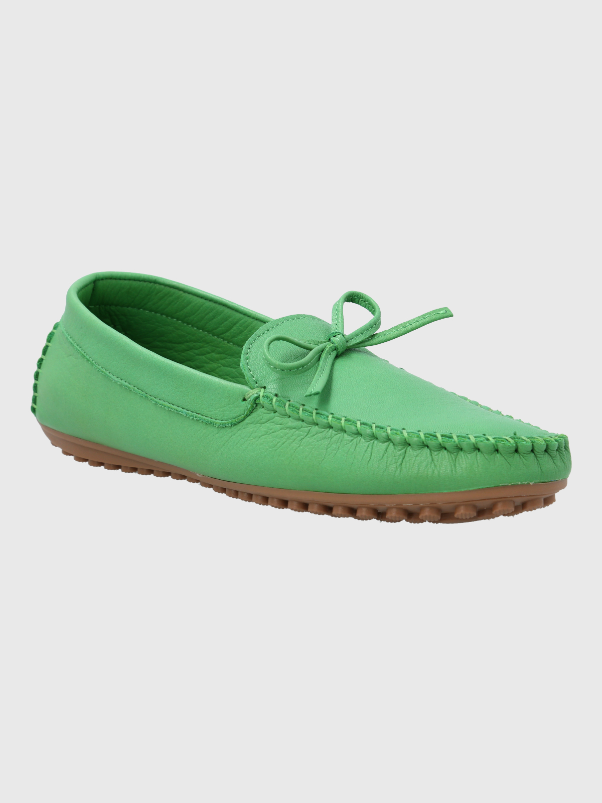 MOCASIN CUERO MUJER TADO VERDE HUSH PUPPIES - 1