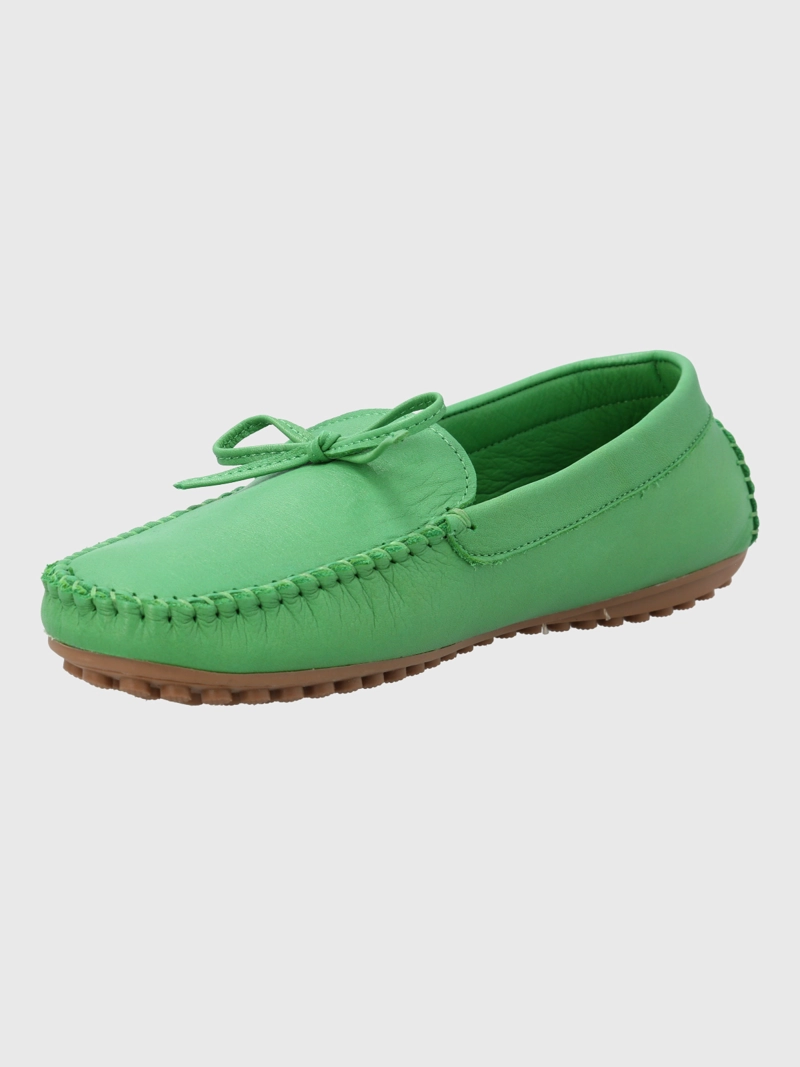 MOCASIN CUERO MUJER TADO VERDE HUSH PUPPIES - 5