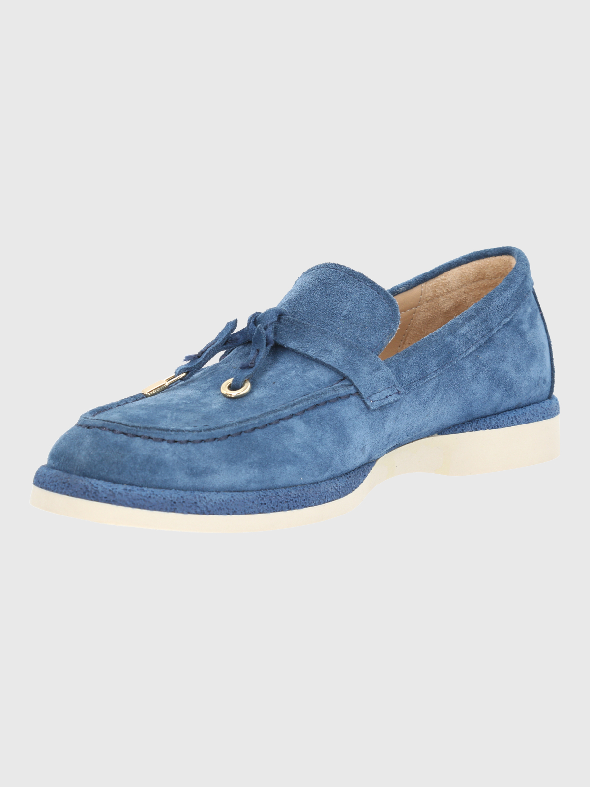 MOCASIN CUERO MUJER MARGOTT AZUL HUSH PUPPIES - 5