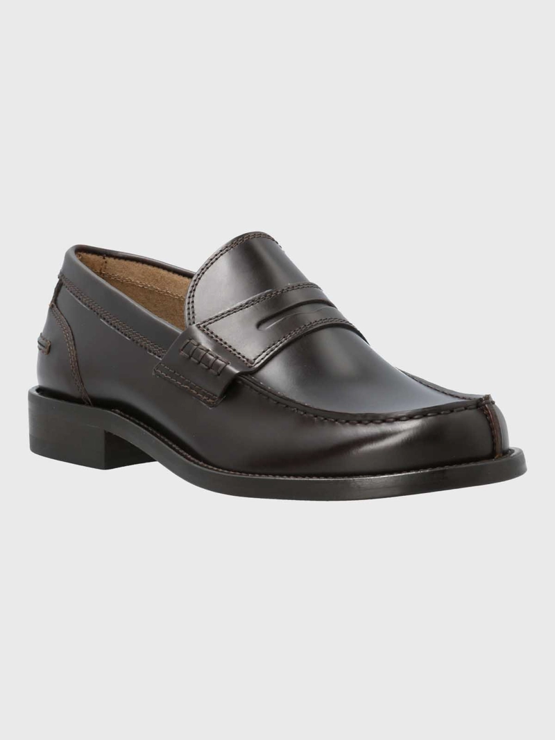 MOCASIN ITALIANO HOMBRE CUERO CAFE  OSCURO HUSH PUPPIES - 1