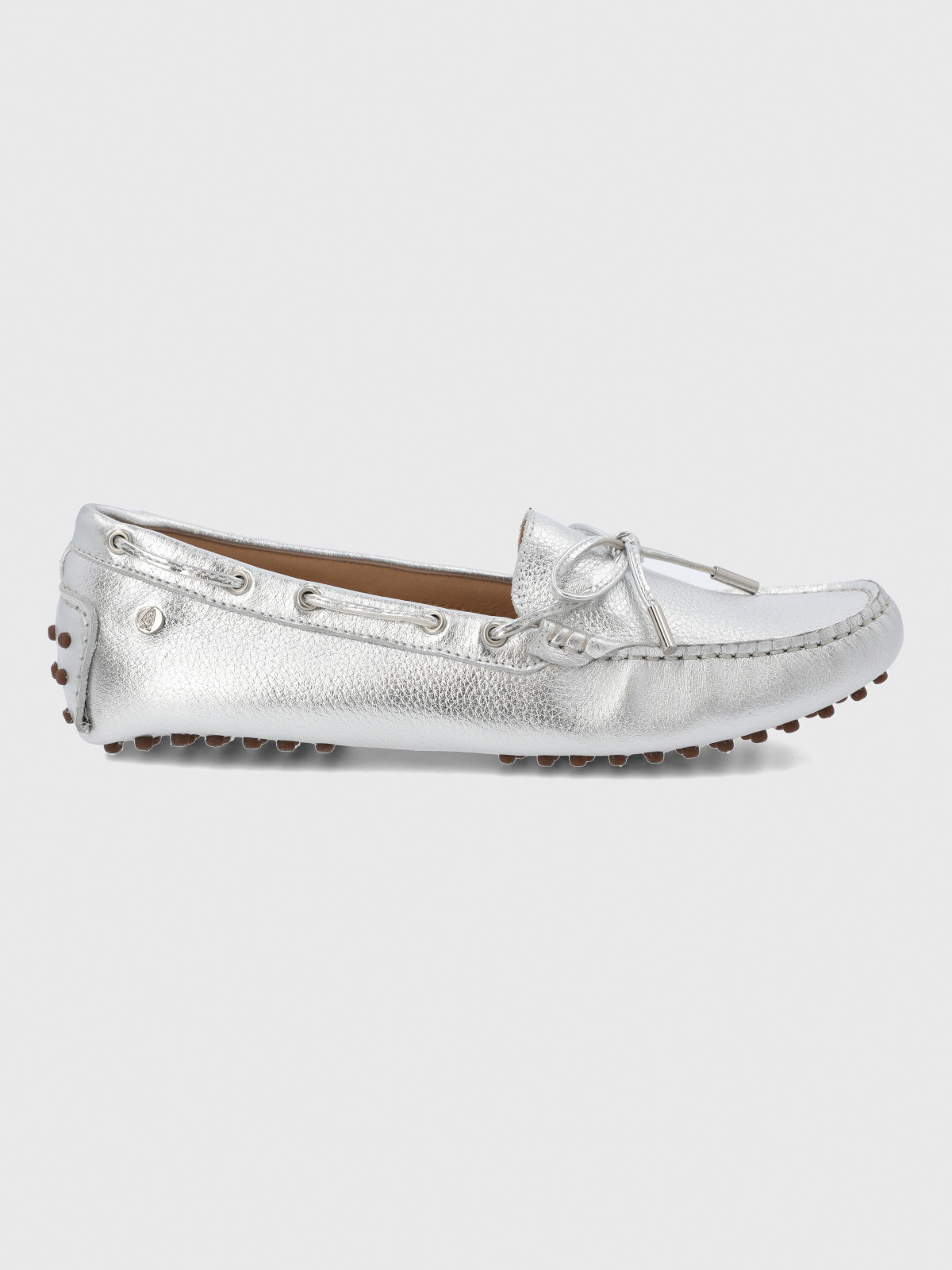 MOCASIN CUERO MUJER RIBBON METALIZADO HUSH PUPPIES - 4