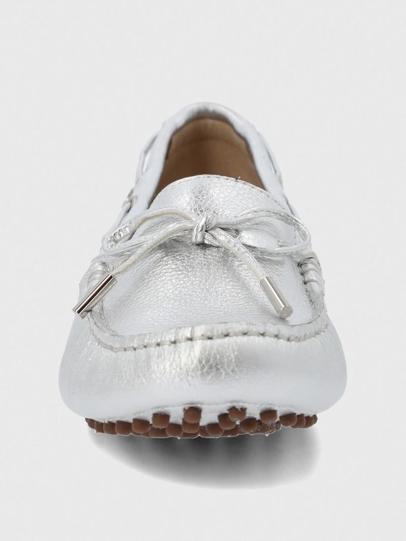 MOCASIN CUERO MUJER RIBBON METALIZADO HUSH PUPPIES - 5