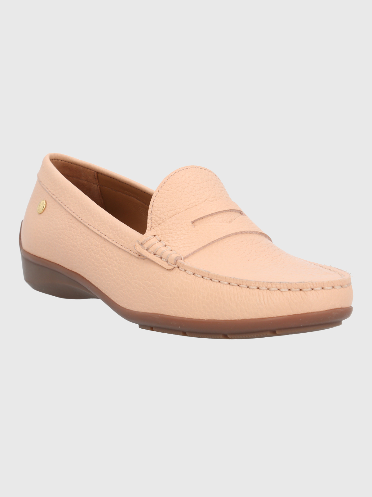 MOCASIN CUERO MUJER NATALIA II ROSADO HUSH PUPPIES - 1