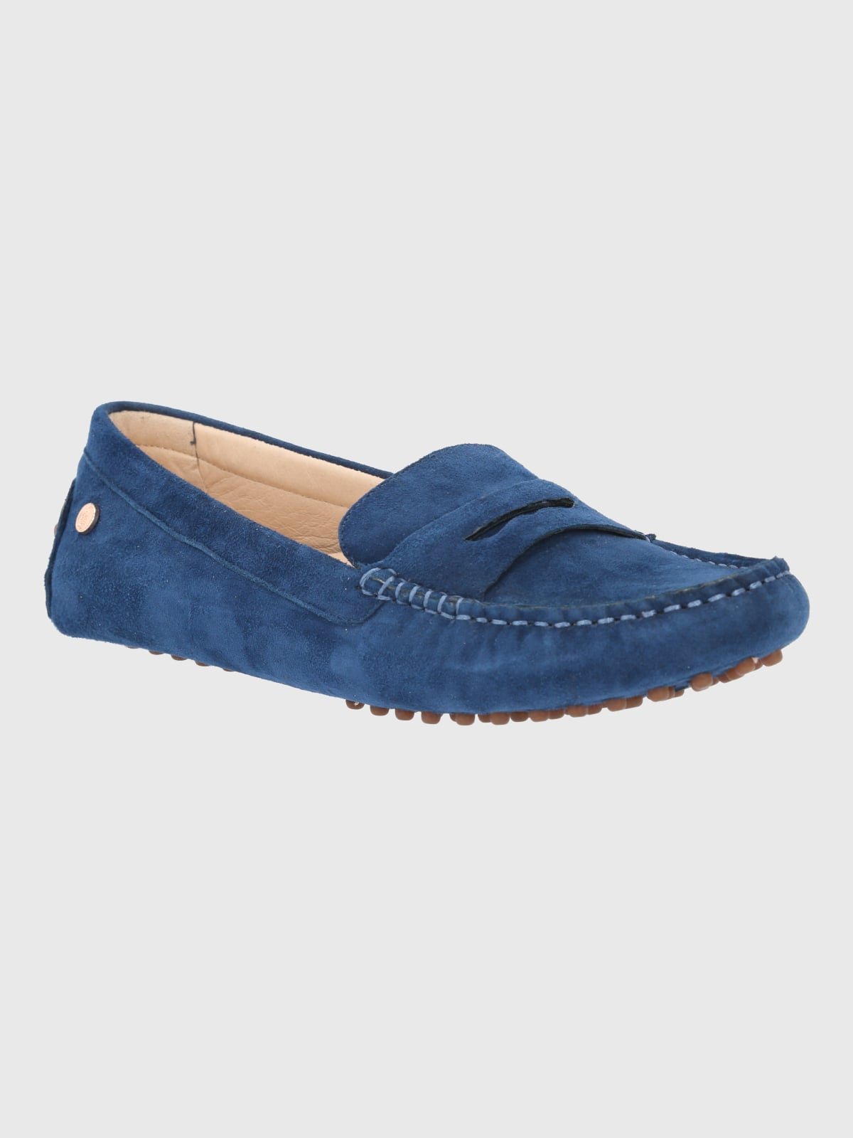 MOCASIN CUERO MUJER BAND AZUL HUSH PUPPIES - 1