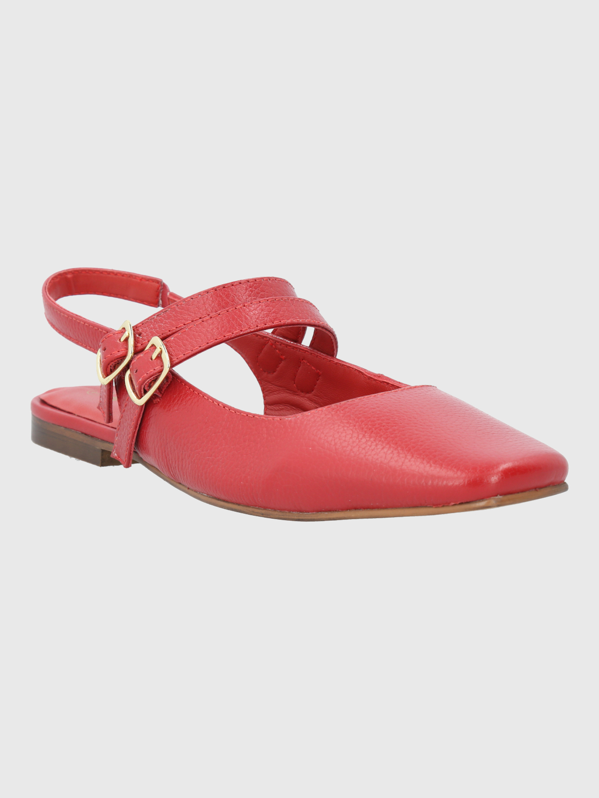 BALLERINA CUERO MUJER CLEMENTINE ROJA HUSH PUPPIES - 1