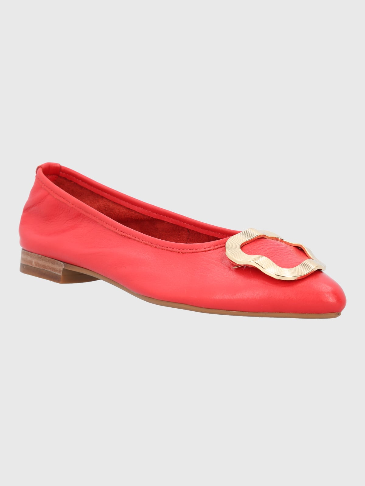 BALLERINA VESTIR MUJER CUERO KENZIE ROJA HUSH PUPPIES - 1