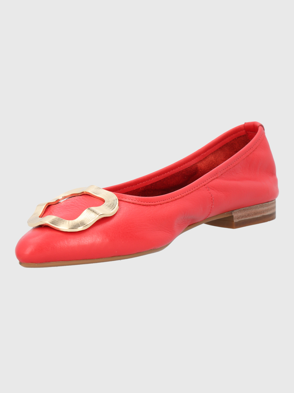 BALLERINA VESTIR MUJER CUERO KENZIE ROJA HUSH PUPPIES - 5