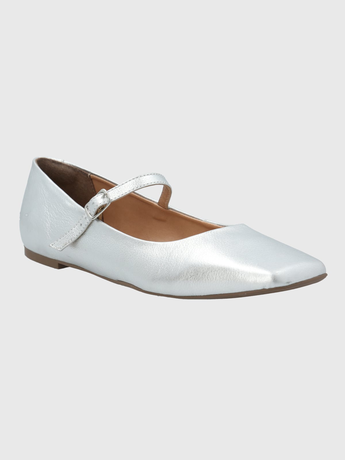 BALLERINA CUERO MUJER LOVERE METALIZADA HUSH PUPPIES - 1