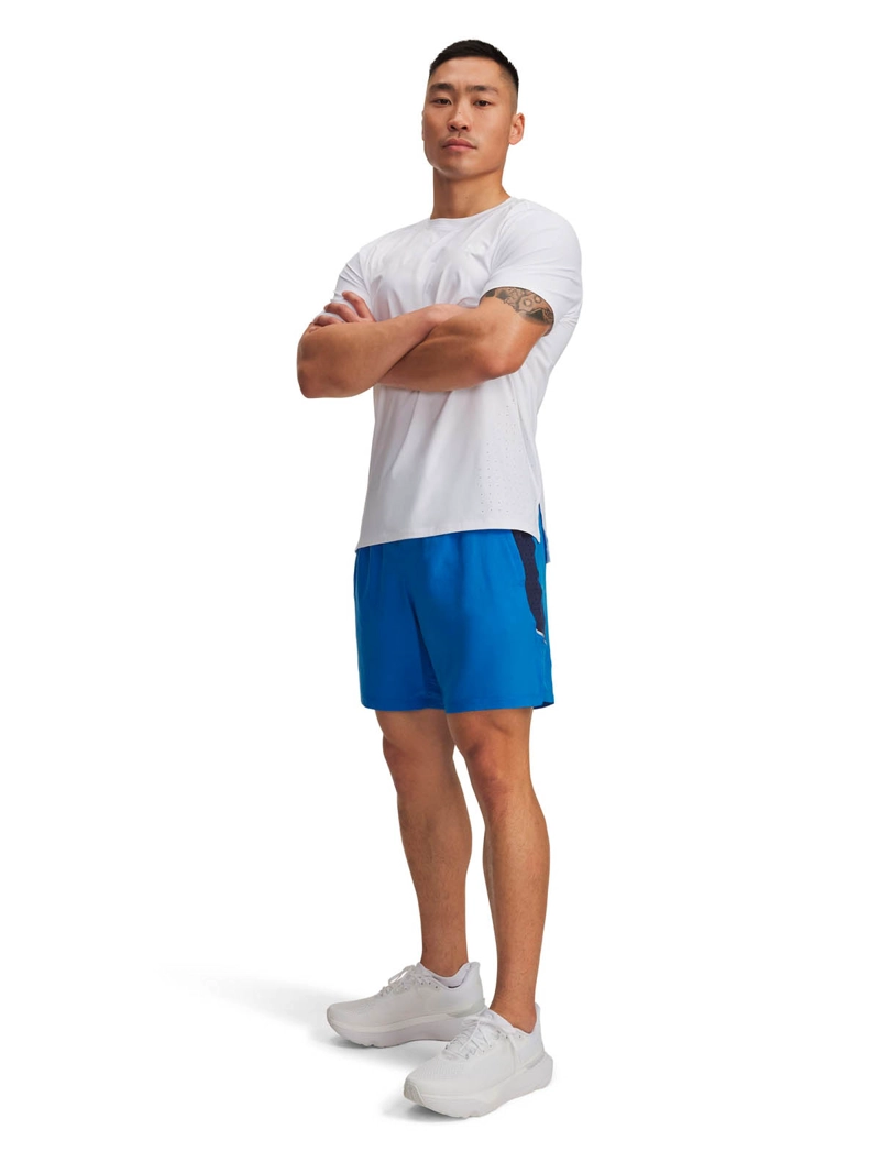 SHORT RUNNING  HOMBRE LAUNCH ELITE 2-IN-1 7'' AZUL UA - 4