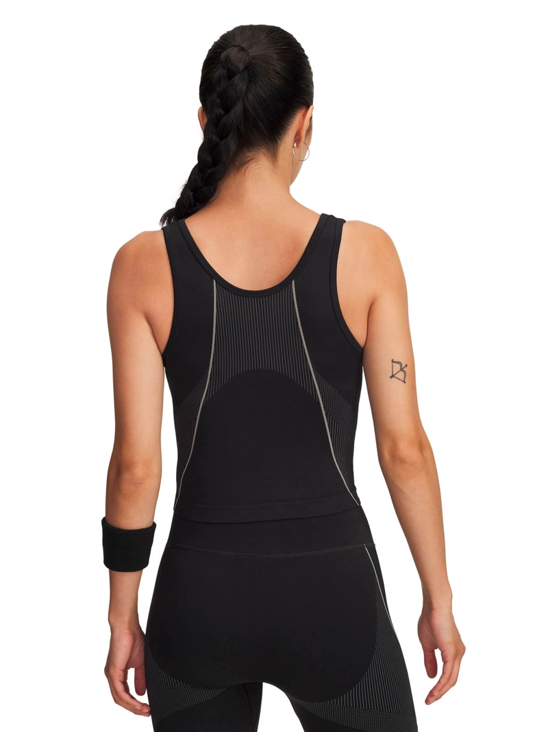 POLERA SIN MANGAS TRAINING  MUJER VANISH SEAMLESS NEGRO UA - 2