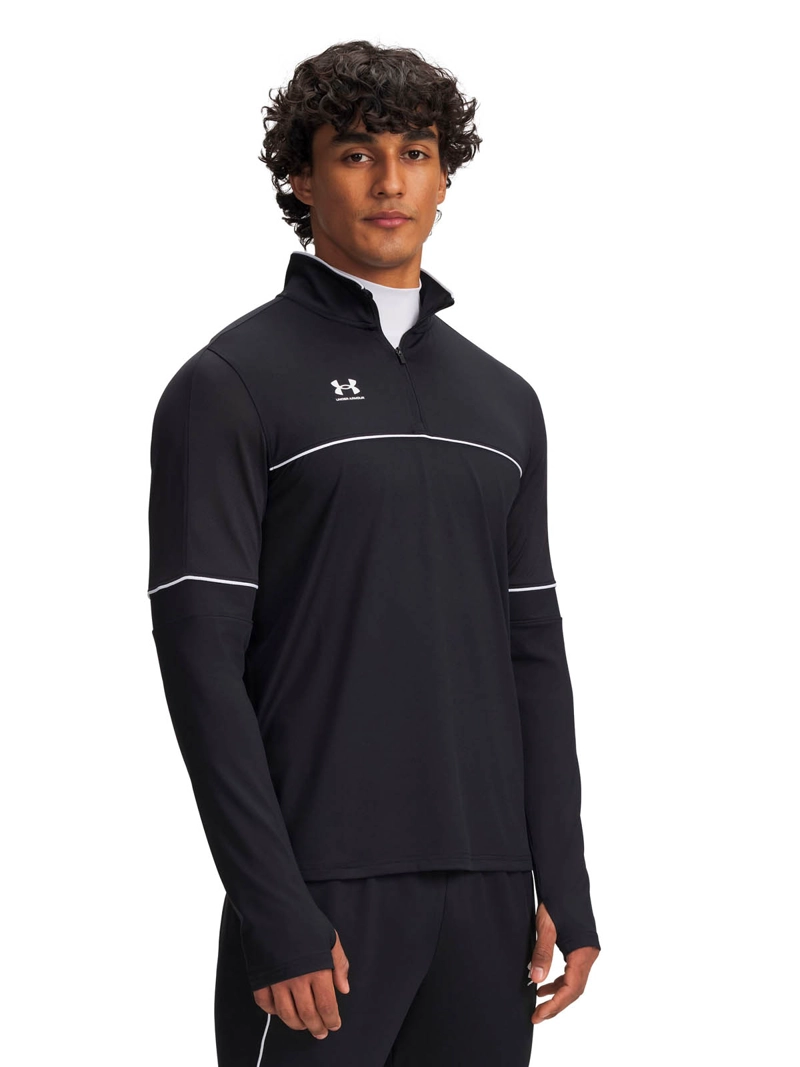 POLERON FOOTBALL  HOMBRE 1/2 ZIP CHALLENGER NEGRO UA - 1