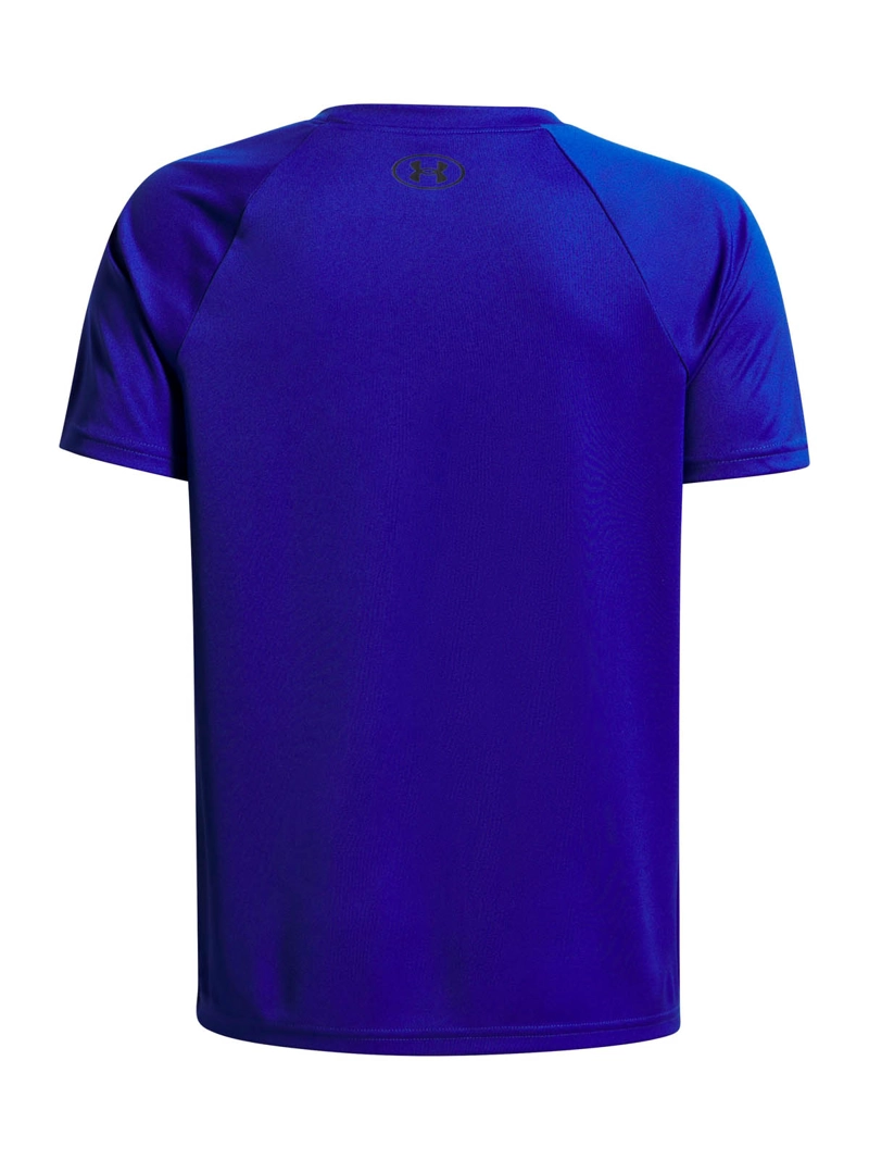 POLERA MANGA CORTA TRAINING  NIÑO TECH GRAPHIC WORDMARK AZUL UA - 2