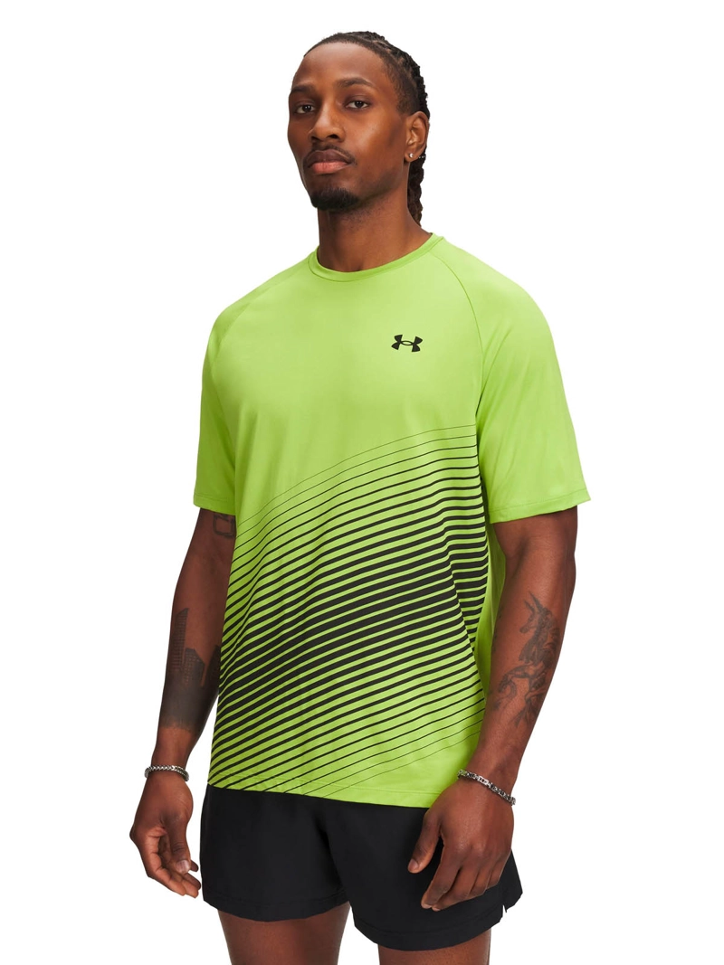 UNDER ARMOUR POLERA MANGA CORTA TRAINING PARA HOMBRE TECH FADE VERDE UA