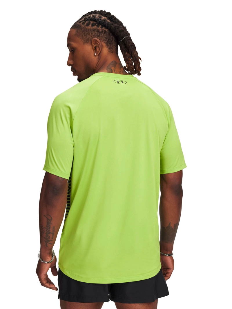 POLERA MANGA CORTA TRAINING PARA HOMBRE TECH FADE VERDE UA - 2