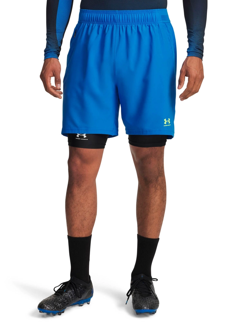 SHORTS FOOTBALL PARA HOMBRE CHALLENGER PRO AZUL UA - 1
