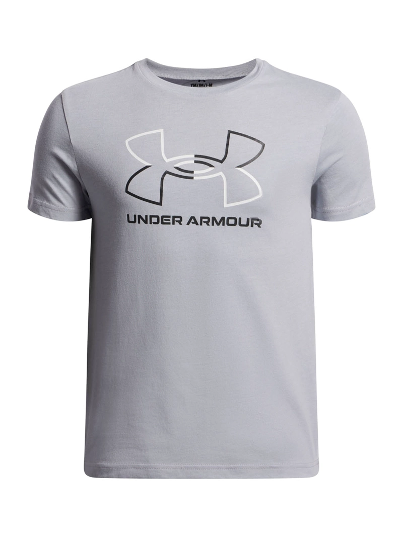 UNDER ARMOUR POLERA MANGA CORTA LIFESTYLE PARA NIÑO GL FOUNDATION GRIS  UA