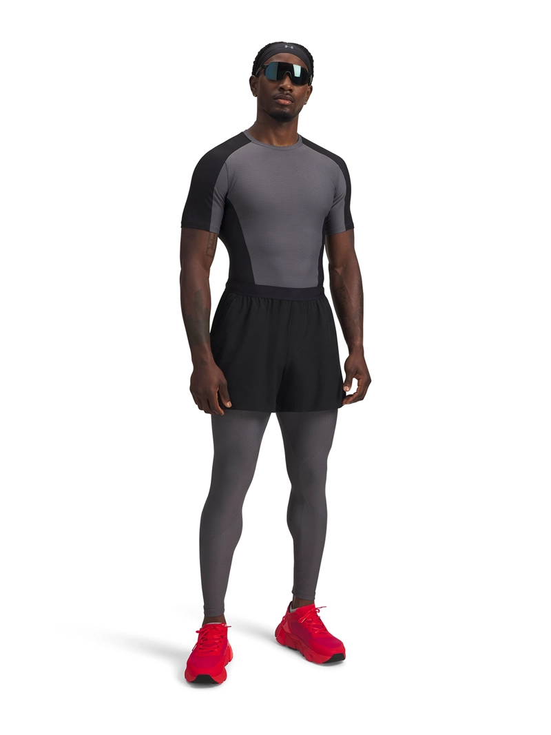 POLERA MANGA CORTA TRAINING PARA HOMBRE HALO GRIS UA - 4
