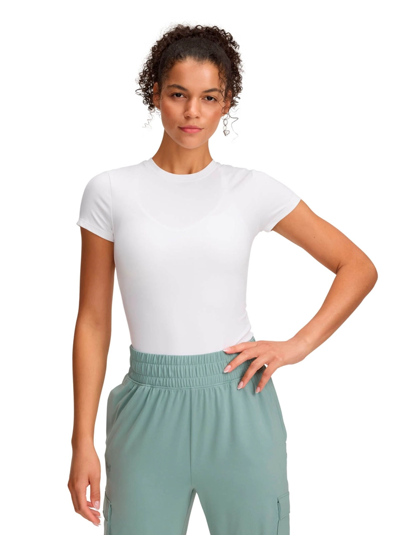 UNDER ARMOUR POLERA MANGA CORTA DE TRAINING  MUJER MERIDIAN CORE BLANCO UA