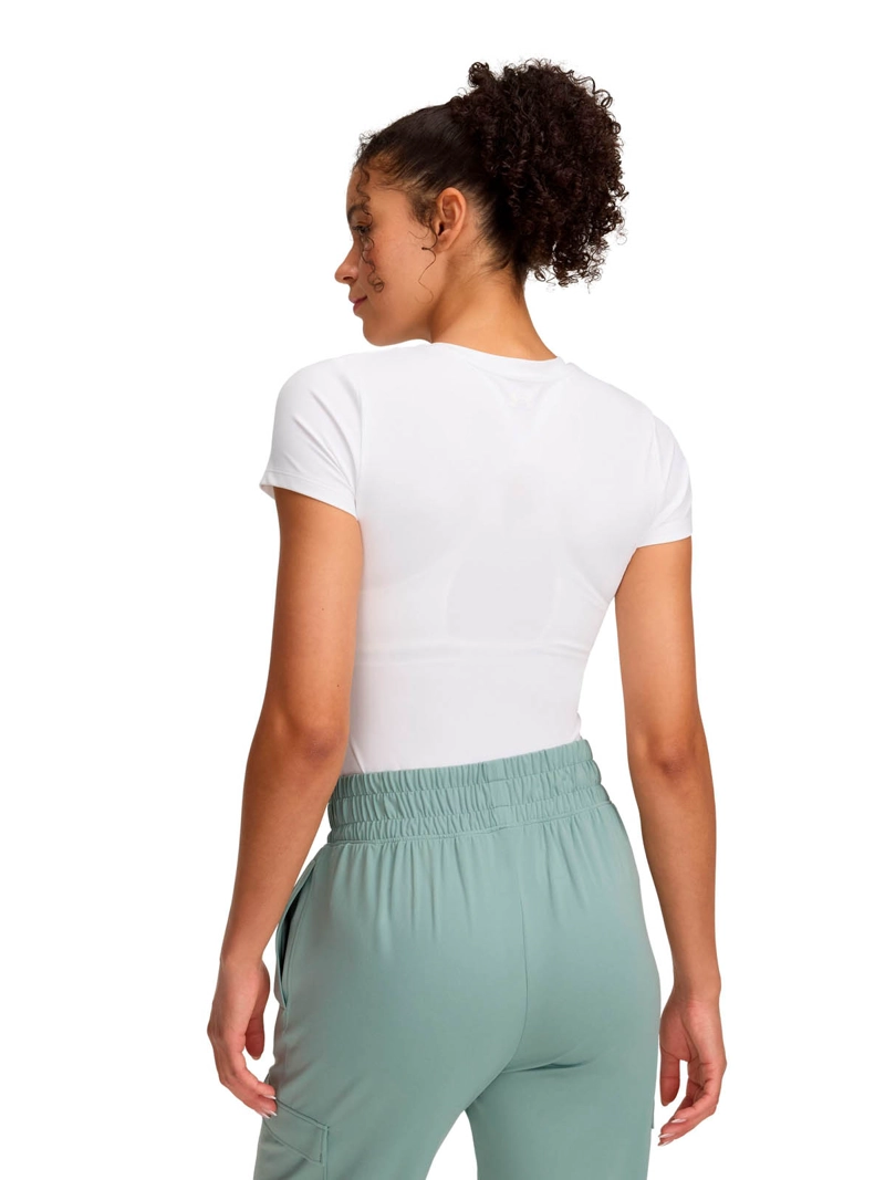 POLERA MANGA CORTA DE TRAINING  MUJER MERIDIAN CORE BLANCO UA - 2