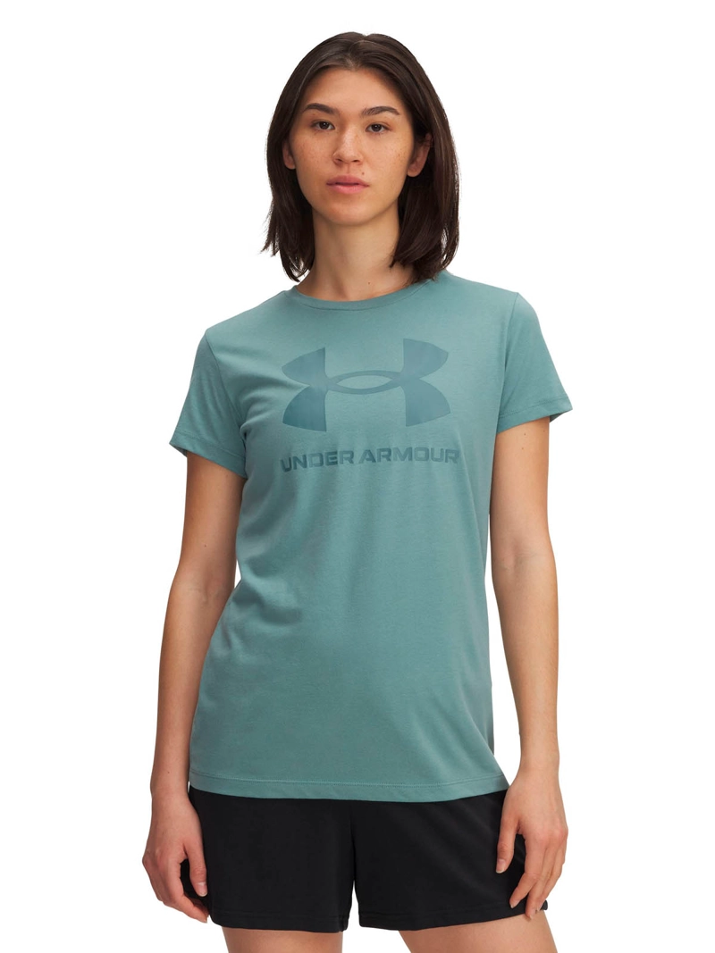 POLERA MANGA CORTA SPORTSTYLE PARA MUJER RIVAL LOGO VERDE UA - 1