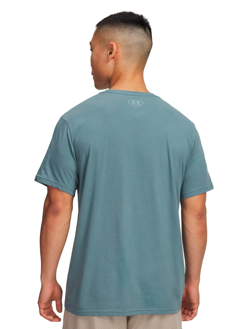 POLERA MANGA CORTA DE LIFESTYLE PARA HOMBRE FOUNDATION AZUL UA - 5