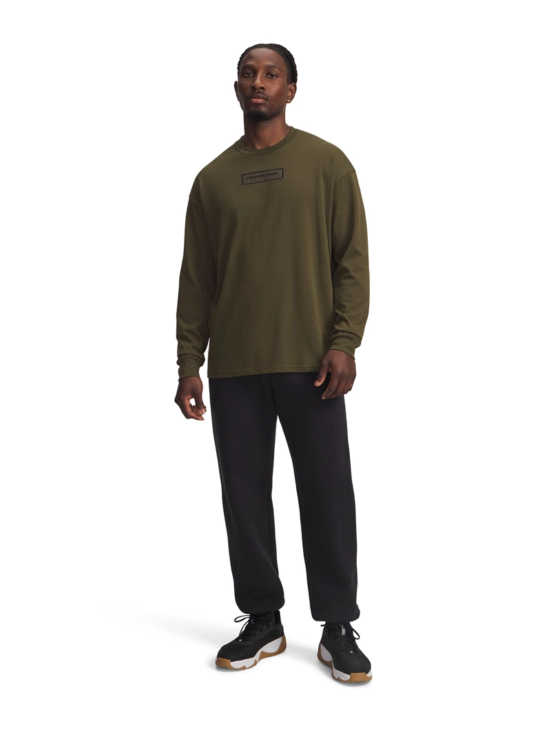 POLERA M/L TRAINING HOMBRE PROJECT ROCK VERDE UA - 4