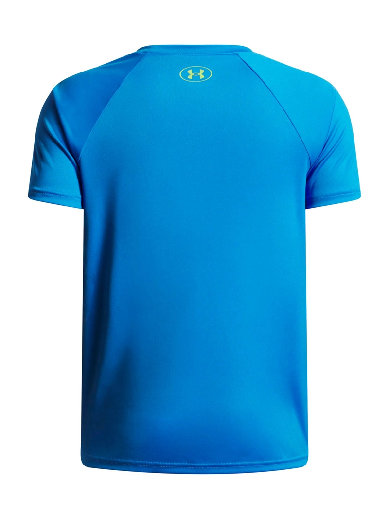 POLERA MANGA CORTA TRAINING  NIÑO TECH SPLIT WORDMARK AZUL UA - 2