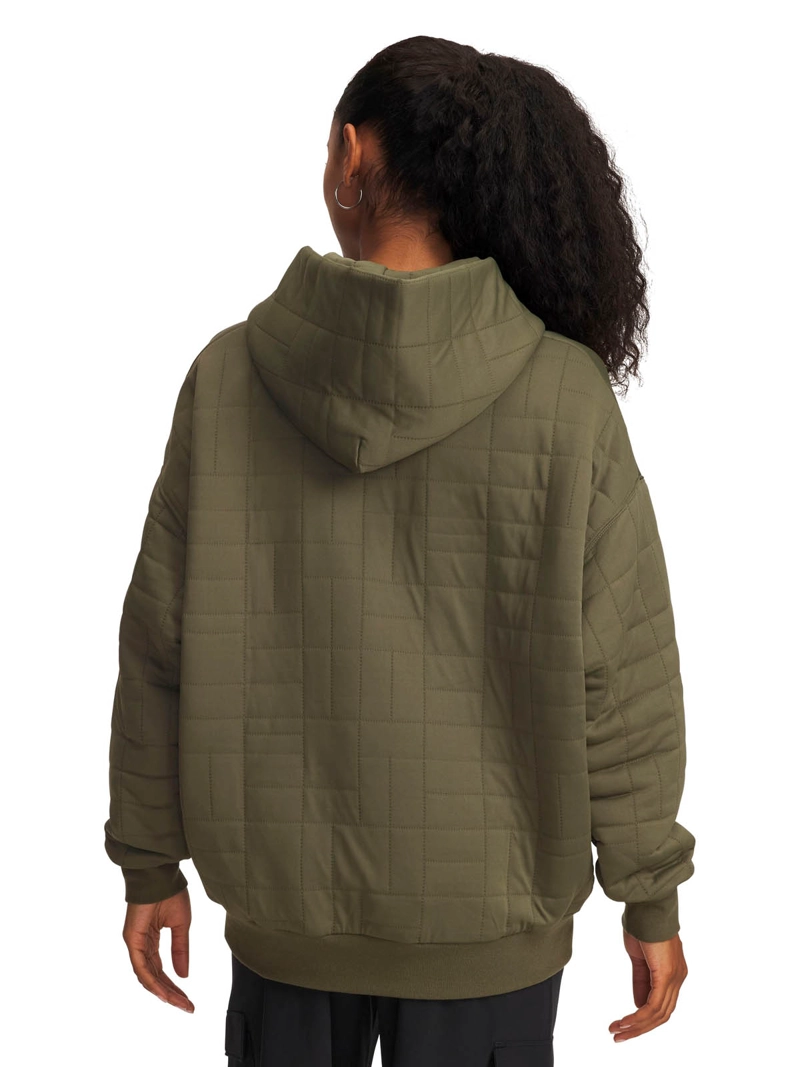 POLERON LIFESTYLE MUJER UNSTOPPABLE FLEECE VERDE UA - 2